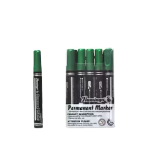 Flamingo Permanent Marker Set Black, 10pcs