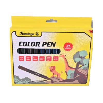 Flamingo Jumbo Tip Washable Watercolor Pen, 24pcs
