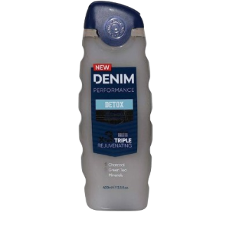 Denim Performance Detox Body & Face Wash, 400ml