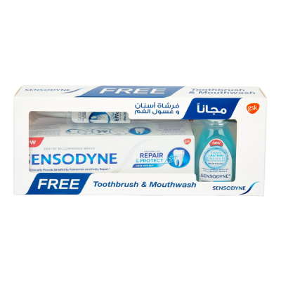 Sensodyne Multi Care Toothpaste, 75ml + Toothbrush + Mouthwash 50ml