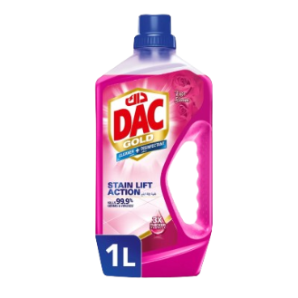 DAC Gold Multi Purpose Disinfectant and Cleaner Rose Bloom, 1L