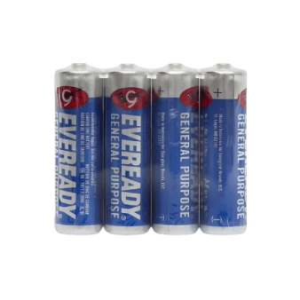 Eveready General Purpose AA 1.5V Battery Blue, 4 Pieces
