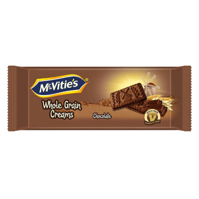 McVities Whole Grain Creams Chocolate Biscuit, 100g