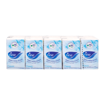 Fine Pocket Facial Tissue, 10 x 3ply x 10pcs