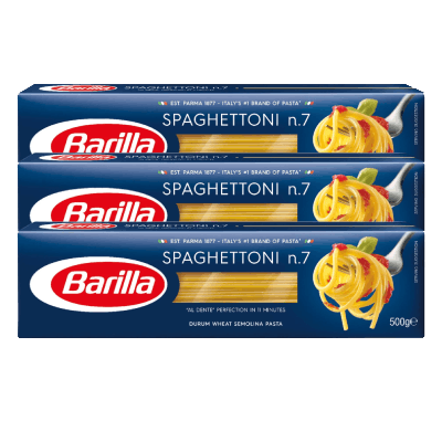 Barilla Spaghettoni Pasta No Seven, 3 x 500g