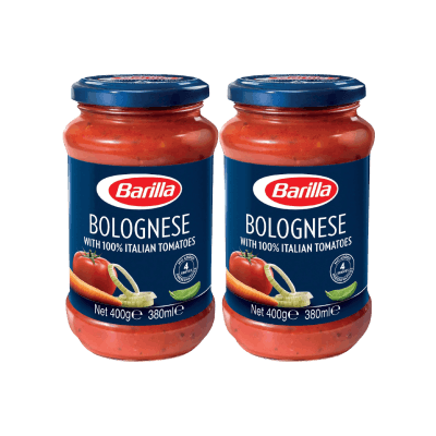 Barilla Bolognese Italian Tomato Pasta Sauce, 2 x 400g