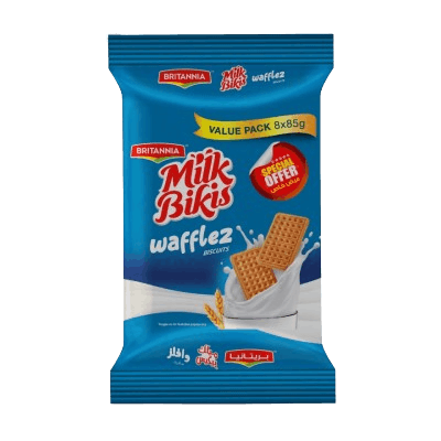 Britannia Milk Bikis Biscuits, 8 x 85g