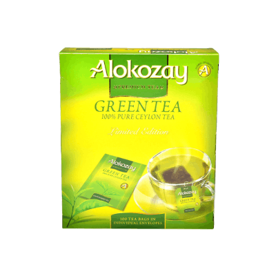 Alokozay Pure Ceylon Green Tea, 100 Teabags