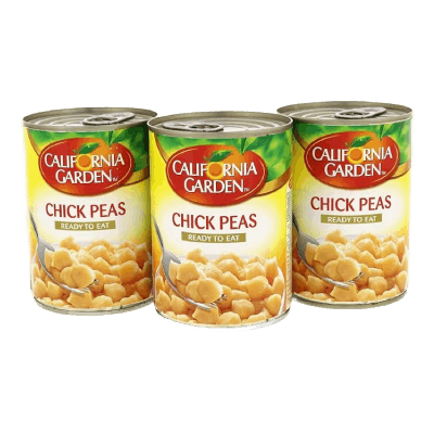 California Garden Ready To Eat Chick Peas, 3 x 400g