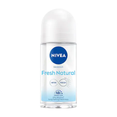 Nivea Fresh Natural Roll On Deodorant, 50ml