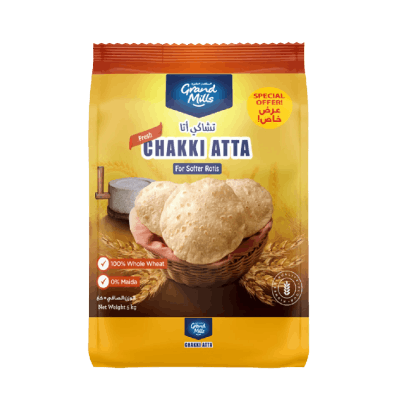 Grand Mills Chakki Atta Whole Wheat Flour, 5kg