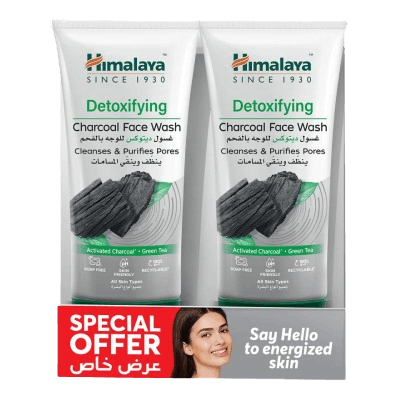 Himalaya Face Wash Detoxifying Charcoal, 2 x 150ml