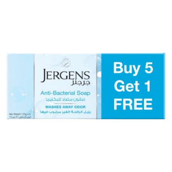 Jergens Anti Bacterial Soap, 6 x 125g