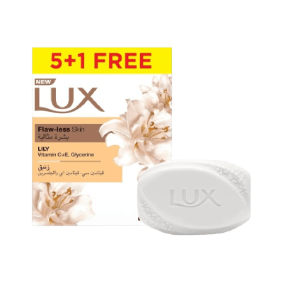 Lux Soap Bar Flaw Less Alur, 6 x 120g