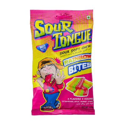 Sour Tongue Rainbow Bites, 100g