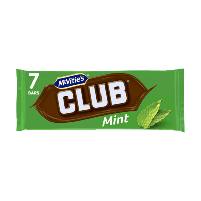 McVities Club Mint Chocolate Biscuit Bars, 154g