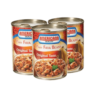 Americana Plain Fava Beans, 3 X 400g