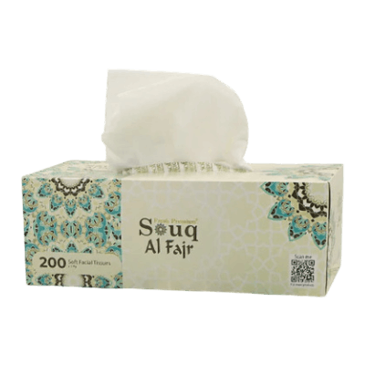 Souq Al Fajr Soft Face Tissues, 200 Sheets 