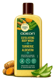 ODEON Turmeric & Aloe Vera Exfoliating Body Wash, 270ml