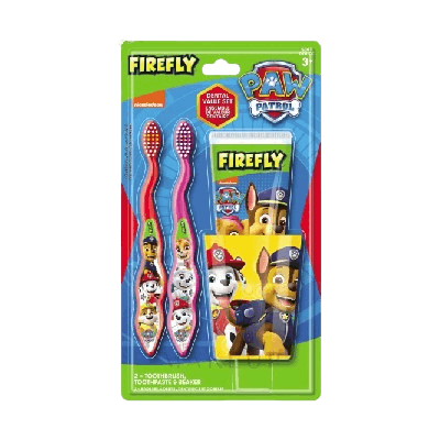 Firefly Paw Patrol Toothbrush, 2pcs + Toothpaste, 75ml + Beaker
