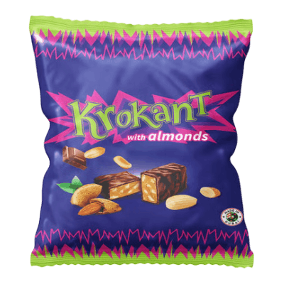 Krokant Chocolate Candy Bar With Almonds, 180g