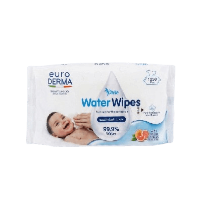 Euro Derma Pure Water Wipes, 1 x 50pcs