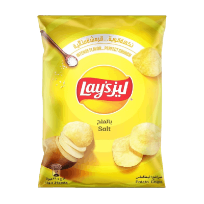 Lays Salt Potato Chips, 21 x 11g