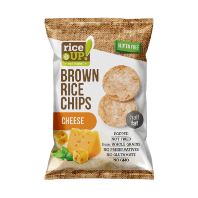 Rice Up Cheese Flavour Brown Rice Chips, 60g