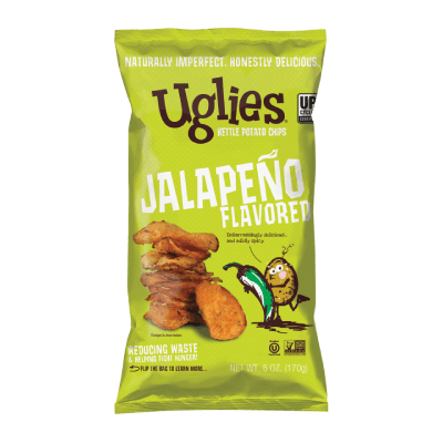 Uglies Jalapeno Kettle Cooked Potato Chips, 170g
