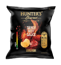 Hunter's Gourmet Tangy Hot Sauce Hand Cooked Potato Chips, 40g 
