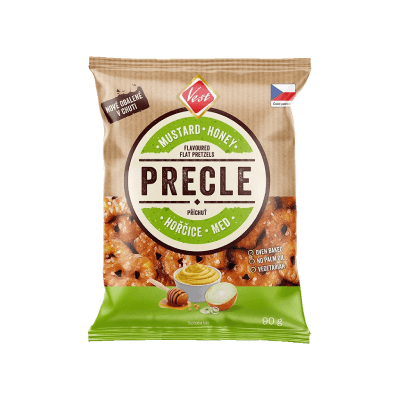 Vest Honey & Mustard Flavoured Flat Pretzels, 90g