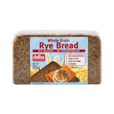 Delba Whole Grain Rye Bread, 250g 