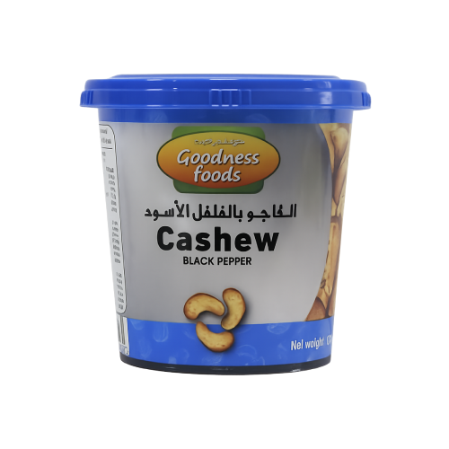 GOODNESS FOODS CASHEW BLACK PEPPER JAR 175gm,1.00