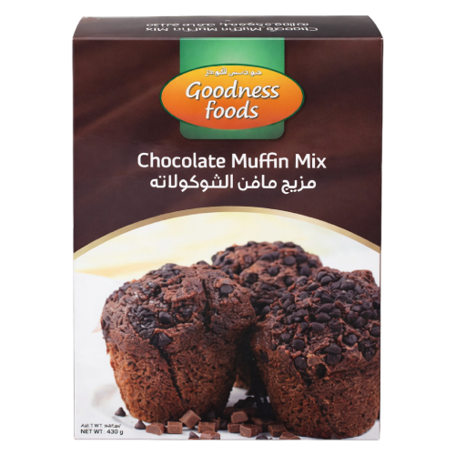 GOODNESS FOODS CHOCOLATE MUFFIN MIX (CB) 430GMS,1.00