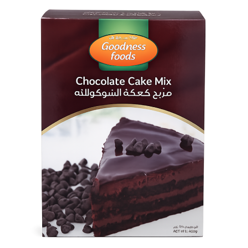 GOODNESS FOODS CHOCOLATE CAKE MIX (CB) 425GMS,1.00
