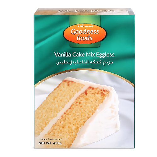 GOODNESS FOODS  VANILLA CAKE MIX EGGLESS (CB) 430gms,1.00