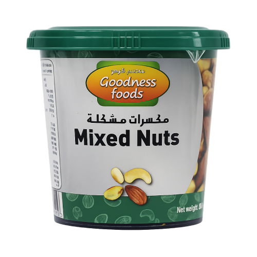 GOODNESS FOODS MIXED NUTS JAR 200GM,1.00