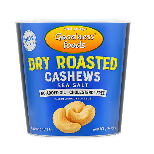 GOODNESS FOODS CASHEW ROASTED N SALTED SP 175GM,1.00