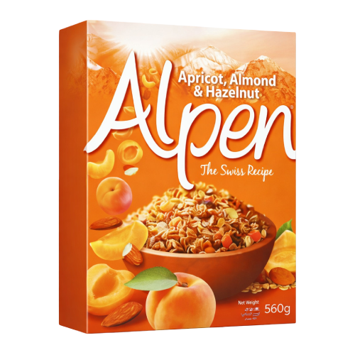 ALPEN APRICOT & ALMOND 560 G,5.50
