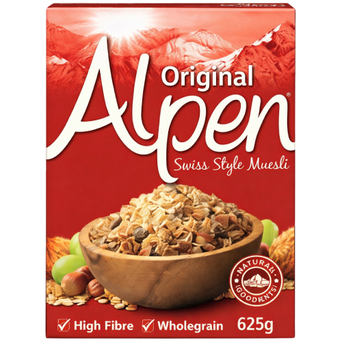 Alpen Museli Breakfast Cereal 625gm,5.75