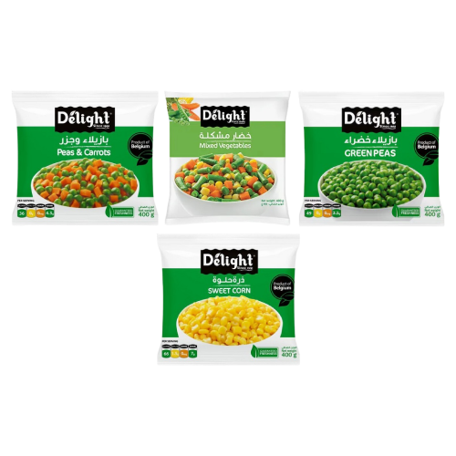DELIGHT FROZEN VEG - 400 gms ASSORTED,2.00