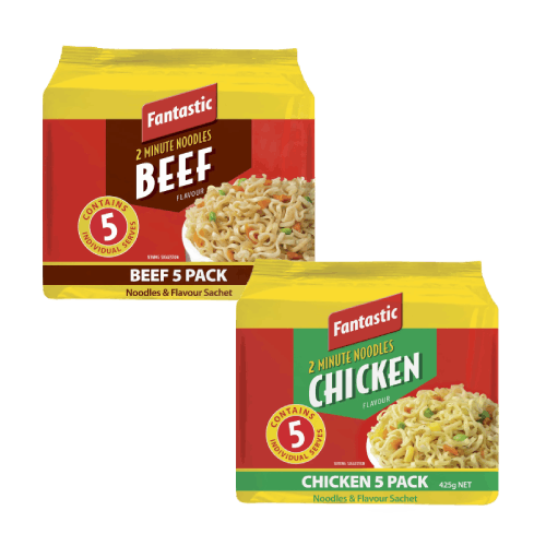 FANTASTIC 2min Noodles 5x85 gms - All varieties,1.75