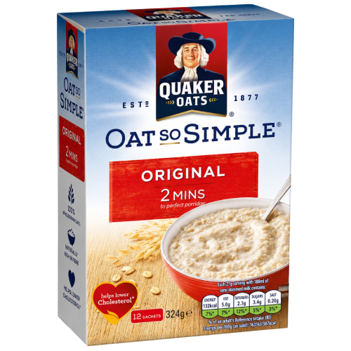 QUAKER OATS SO SIMPLE ORGINAL 324GMS,3.75