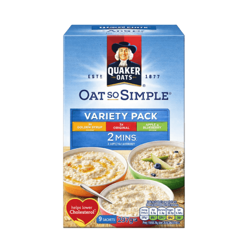 QUAKER OATS SO SIMPLE VARIETY 297GMS,5.75