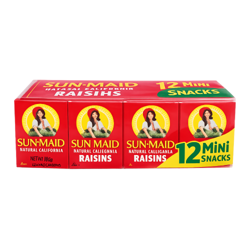 SUNMAID RAISINS NTRL CALIFORNIA 12*0.5OZ,3.25