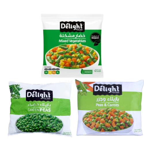 DELIGHT FROZEN VEG 800 gm - ASSORTED,3.25