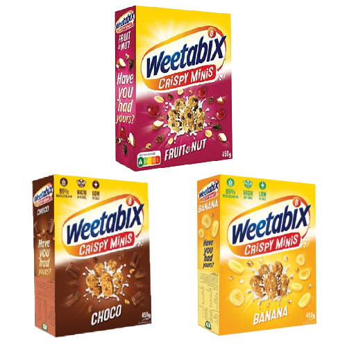 WEETABIX MINIS & MINIBIX 450g - All Flavours.,5.00