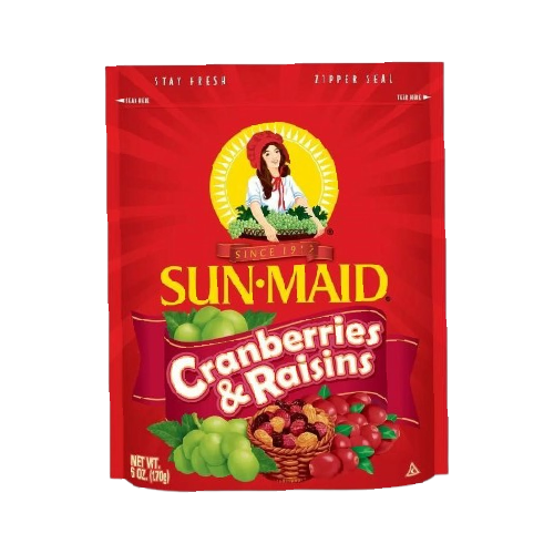 SUNMAID BAG CRANBERRY&RAISINS 6 OZ,4.75