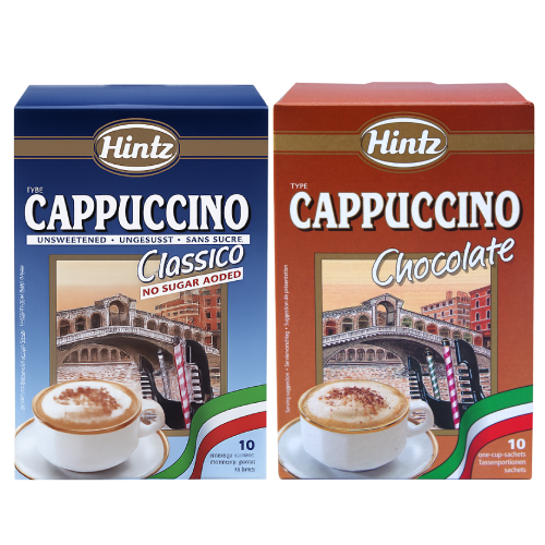HINTZ INST CAPPUCCINO SACHET 10x12.5G - CLASSIC / CHOC,4.25