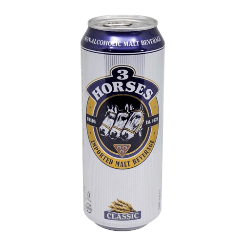 3 HORSES MALT BEVERAGE CAN 500ML qq,1.00